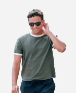 Jimmy Kimmel Live Show 2026 Jaafar Jackson Ringer Olive Green T-Shirt