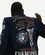 Joe Carter Toronto Blue Jays 2026 Home Run Rhinestone Embroidery Jacket in Blue