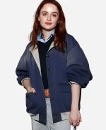 Joey King Miu Miu Paris Fashion Week 2026 Blue Bomber Jacket