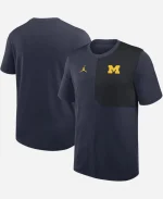 Jordan Michigan Wolverines Coach’s Dri-Fit T-Shirt - Navy
