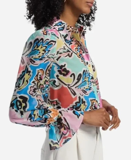 Judi Evans Days Of Our Lives 2026 Multicolor Floral Printed Blouse