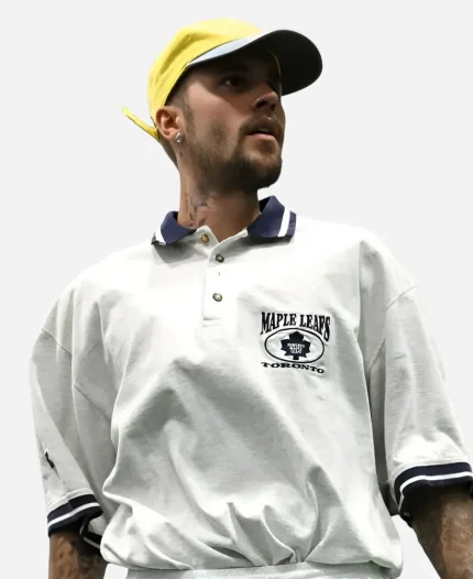 Justin Bieber 2026 Fanatics Fest NYC Maple Leaf Toronto Polo T-Shirt