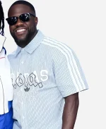 Kevin Hart FIFA World Cup 2026 Final Match Pinstripes Blue Shirt