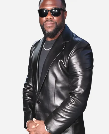 Kevin Hart Joe 72 Hours 2026 New York City Premiere Black Leather Blazer