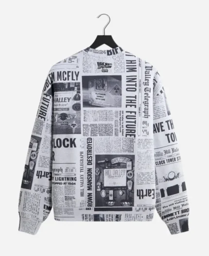 Kith for Back to the Future Newspaper Printed Sweatshirt