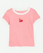 Elle S01 Elle Woods Pink Cropped Cherry T-Shirt