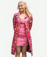 Lexi Minetree Elle S01 Butterfly Printed Coat - Pink