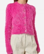 Lexi Minetree Elle S01 Pink Brushed Wool Cardigan