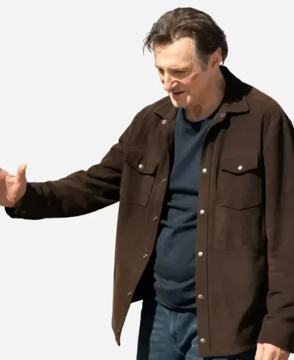 Liam Neeson The Mongoose 2026 Suede Jacket