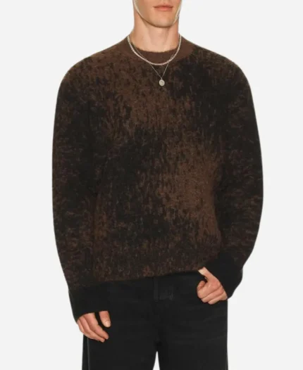 Luke James The Chi S08 Black & Brown Print Sweater