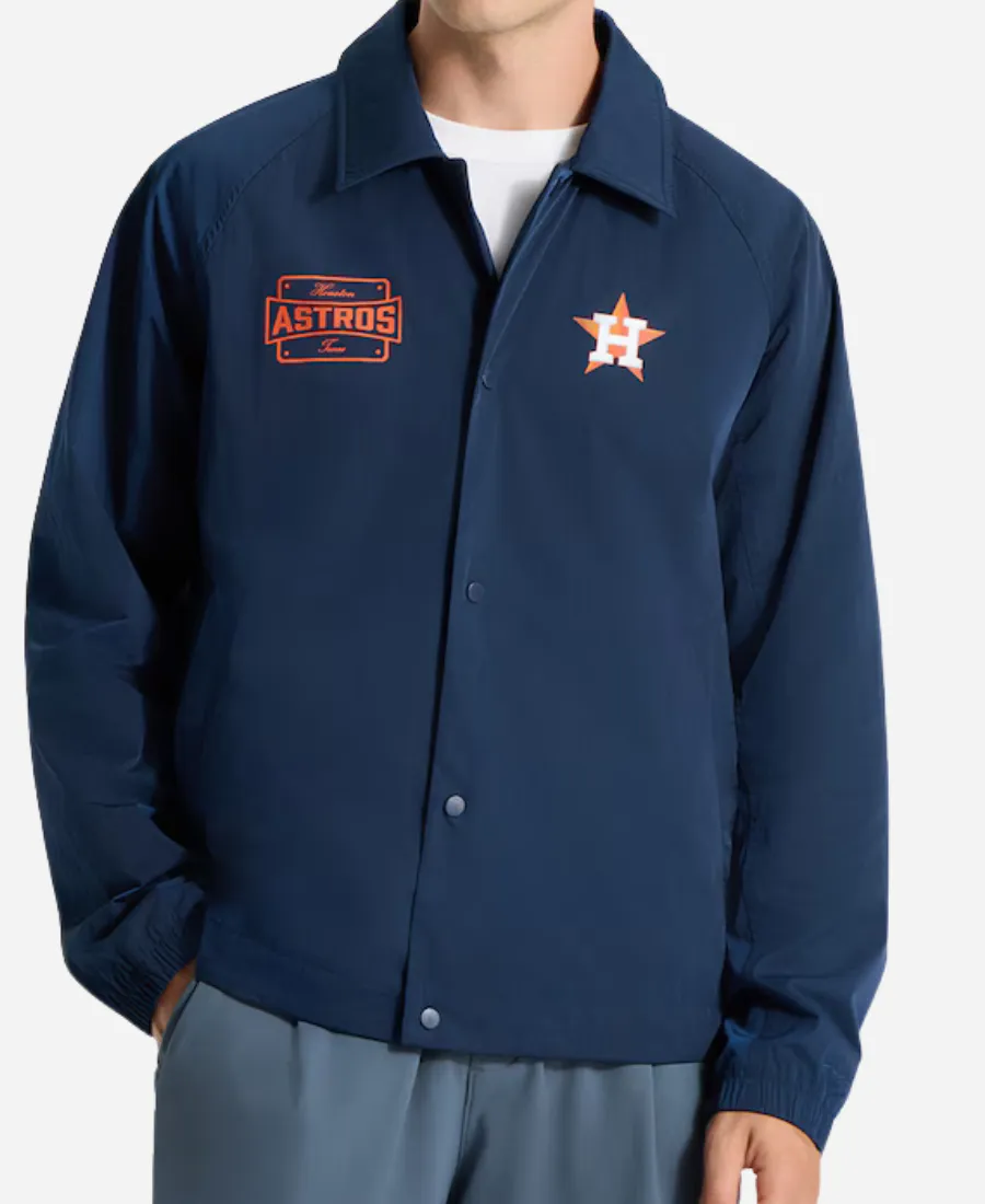 MLB Houston Astros 2026 True Navy Coaches Jacket MLB Houston Astros True Navy Coaches Jacket