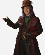 Maddox Hatter Maroon Leather Coat