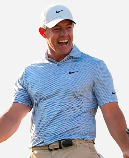 Augusta Masters Champion 2026 Nike Rory Mcilroy Blue Polo T-Shirt