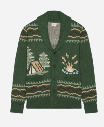 Max Greenfield The Neighborhood S08 Printed Cardigan