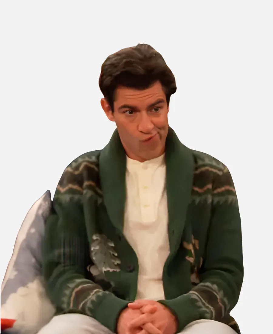 Max Greenfield The Neighborhood S08 Printed Cardigan Max Greenfield The Neighborhood Season 08 Printed Cardigan