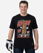 Mitchell & Ness Philadelphia Flyers Cheesesteak Eastern Confernce Hockey Black Half T-shirt