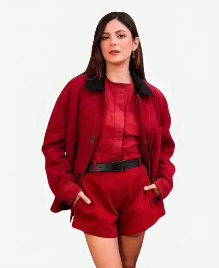 Monica Barbaro One Night Only 2026 New Yorl City Photocall Jacket