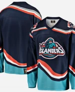 New York Islanders Fanatics Premier Heritage Blank Navy Blue Jersey