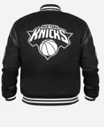New York Knicks Clutch Hitter Wool Varsity Jacket - Black