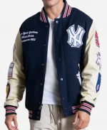 New York Yankees Starter 50th Year Navy & Cream Varsity Jacket