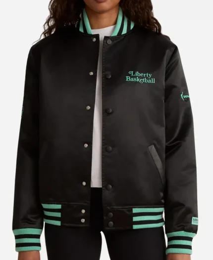 NYON SS26 WNBA New York Liberty Twin Flame Varsity Jacket