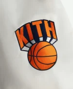 New York Knicks Pinstripe White Satin Bomber Jacket