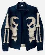Nicolas Cage Ghost Rider Cosplay Costume Blue Denim Jacket