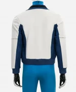 Pedro Pascal Avengers Doomsday Reed Richards In White & Blue Bomber Jacket 