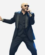 American Rapper Pitbull I’m Back Tour 2026 Black Tuxedo Blazer 