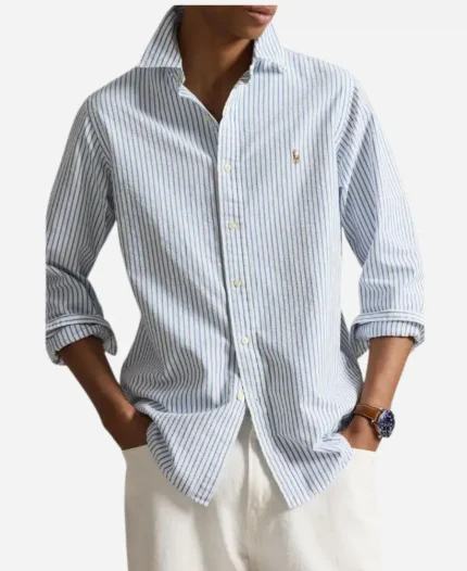 Proud S01 TV-Series Striped Button-Down White Shirt