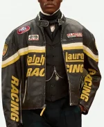 Tom Holland Esquire UK 2026 Polo Ralph Lauren RL Black Racing Leather Jacket