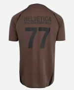 Rihanna FIFA World Cup Final Trademark Typography Print Brown Jersey
