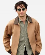 Robert Pattinson The Odyssey 2026 London Photocall Tan Brown Jacket