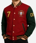 Ronaldo Portugal Varsity Jacket - Red & Green