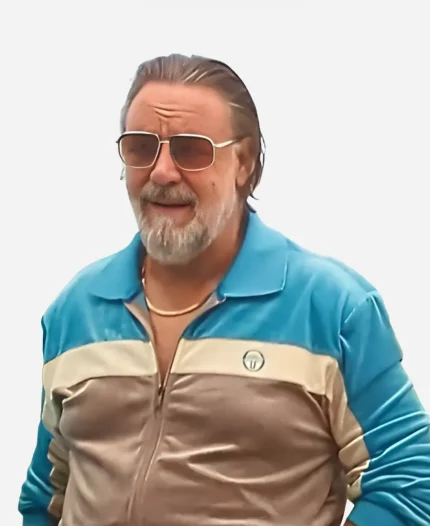 Russell Crowe The Get Out 2026 Manco Kapak Velour Tracksuit