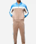 Russell Crowe The Get Out 2026 Manco Kapak Brown & Blue Velour Tracksuit