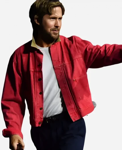 Ryan Gosling SDCC Marvel Ghost Rider Red Denim Jacket