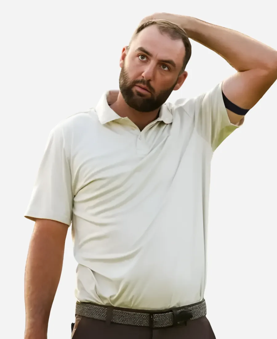 Scottie Scheffler The 154th Open Championship Polo T-Shirt Scottie Scheffler The 154th Open Championship Athletic Fit Cream Polo T-Shirt
