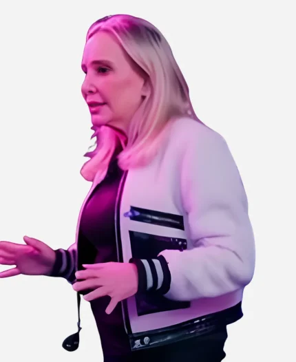 Shannon Beador Real Housewives of OC Season 20 Patent Leather Sherpa Jacket