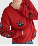 Spider-Man 2026 Marvel Aéropostale Comic Red Boxy Pullover Hoodie