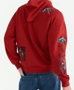 Spider-Man 2026 Marvel Aéropostale Comic Boxy Pullover Hoodie - Red