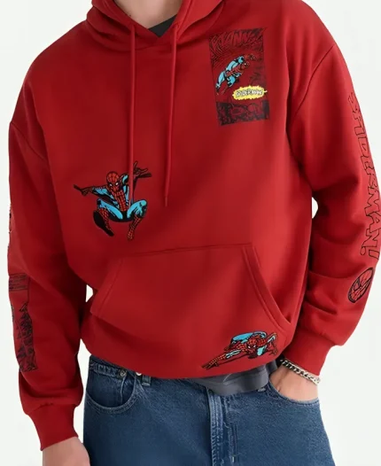Marvel Aéropostale Spider-Man Comic Boxy Hoodie