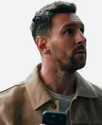 Spider-Man Brand New Day Lionel Messi Beige Suede Jacket