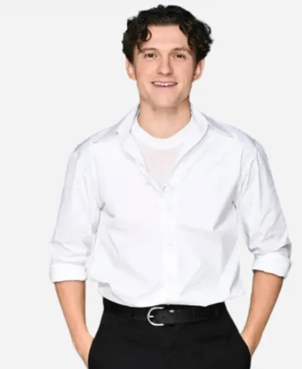 The Tonight Show Starring Jimmy Fallon S13 Tom Holland White Shirt