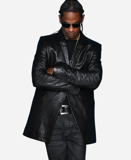Travis Scott The Tonight Show Black Coat