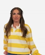 The View Alyssa Farah Griffin Stripe Polo Shirt