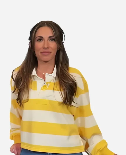 The View Alyssa Farah Griffin Stripe Polo Shirt