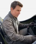 Tom Cruise Digger 2026 Digger Rockwell Brown Leather Jacket