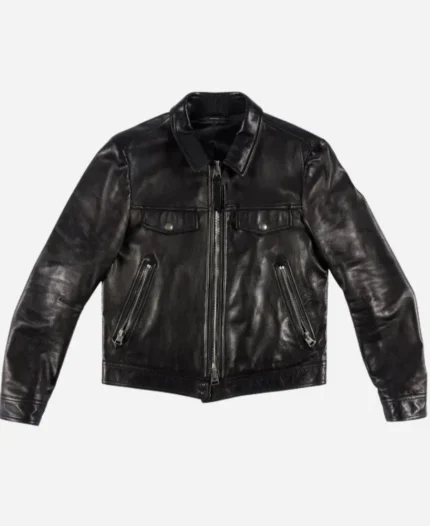 Tom Ford Jensen Huang Black Leather Jacket