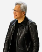 Sotheby’s Jensen Huang Tom Ford Black Leather Jacket
